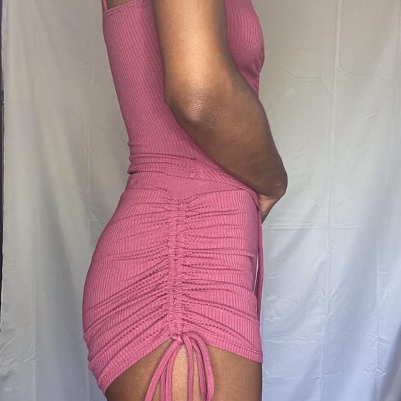 Plum Ruched Two-Piece Set - Picture 3 of 7